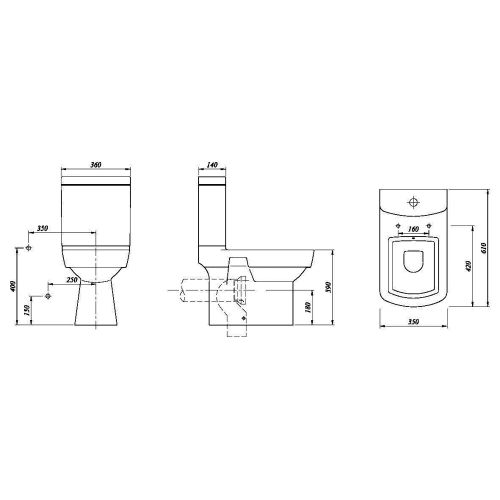 ΛΕΚΑΝΗ ΧΠ/ΟΑ PYRAMIS ELATIA 61x35 cm ΜΕ ΚΑΖΑΝΑΚΙ
